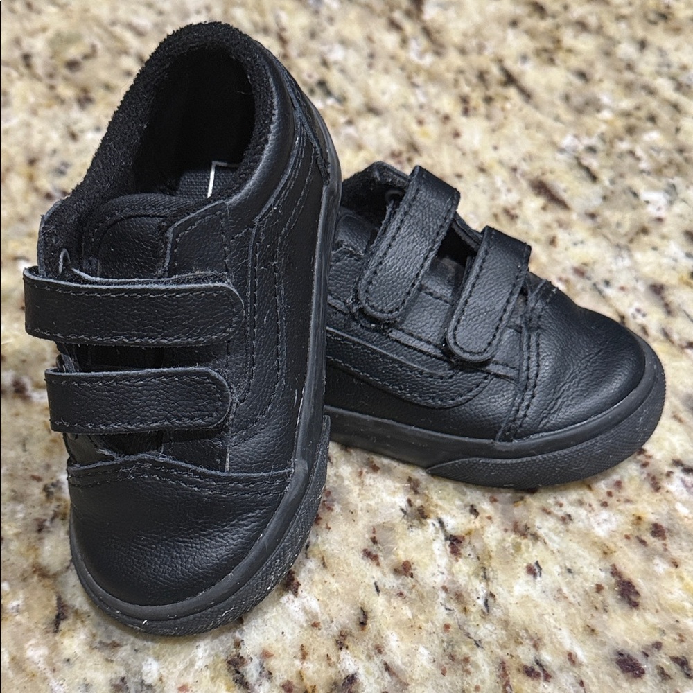 Vans Black Hook & Loop Closure
 Baby Sneakers